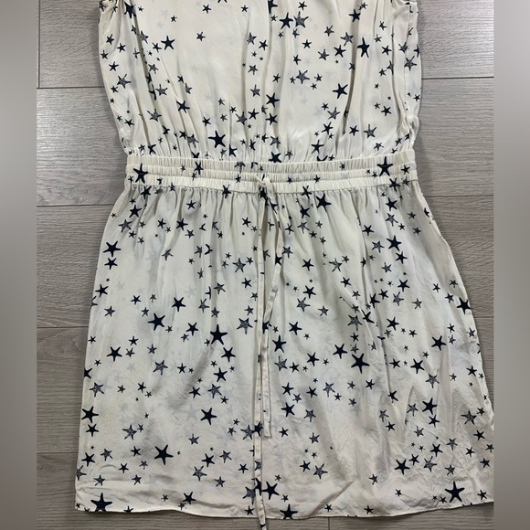 Tibi Silk Starfish Novelty Print Cream Sleeveless Dress - Picture 5 of 10